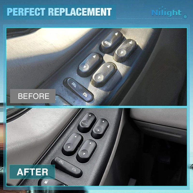 Nilight Power Master Window Switch for 2002-2004 Ford F250 F350