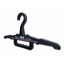 HICE Heavy Duty Standard Hanger | Set of 2 | 150 lb Load Capacity | Durable High Impact Resin | for Heavy Hunting Gear, Wetsuits, Coats, Dress Shirts, Motorcycle Jackets, Bulky Clothing (Black)