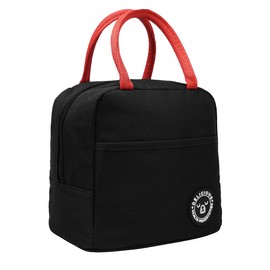 unycos - 7L Kühltasche, Lunch Bag, Thermotasche mit Folienfutter, Lunchtasche Isoliert, Regenjacke, Leichte, Einfache Reinigung, Lunchbox Tragbar, Tasche Arbeit Reisen Büro Picknick (Schwarz)