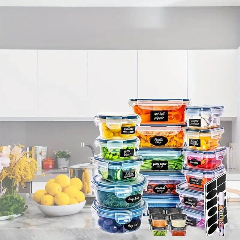 Pro 24-Piece Food Storage Containers Set | Airtight, Leakproof &