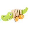 Toddler Child Crocodile Wooden Rope Toy Walk A Long Pull