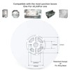 TALOYA 2 Pack Flush Mount LED Ceiling Light (Milk White