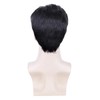 BECUS Mens Wig Short Hair Black Wigs for Men Guy