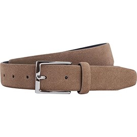 Hackett London Men's Suede Feather Edge Belt, TAN, 28