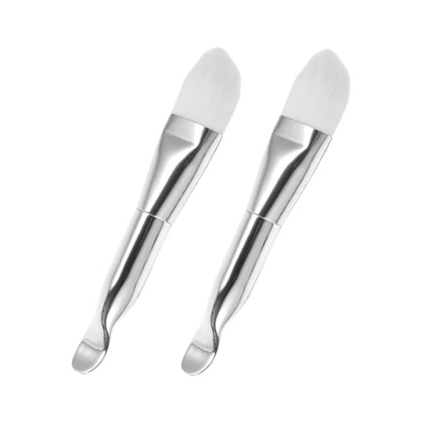 SAFIGLE 2pcs Dual End Face Mask Brush Applicator Soft Bristles