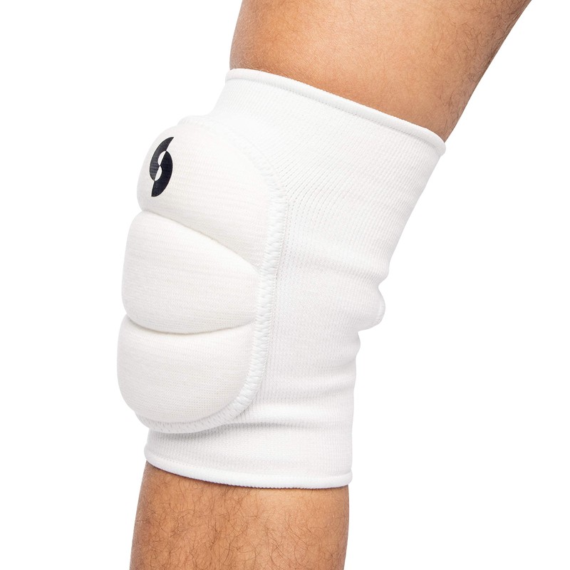StrictlyStability Rodilleras de voleibol blanco que absorben los golpes, suaves