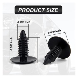 ZIMISI 200PCS Car Plastic Trim Boot Rivets Push Clip Fastener, 6.4mm Hole Automotive Bumper Shield Fastener Clip, Push Pins Bumper Clips Fenders Retainers Screw for Auto Body