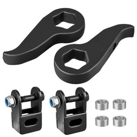 EVIL ENERGY 1-3" Torsion Bar Keys with Shock Extenders Brackets Compatible with 2011-2019 Chevy Silverado GMC Sierra 2500HD/3500HD 4WD, 1-3 inch Adjustable Suspension Front Leveling Lift Kit Black