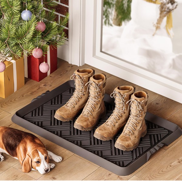 LFCONNECT LFCONNECT Rubber Boot Tray, Shoe Trays for Entryway, Versatile