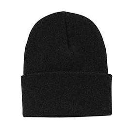 Fine Knit Watch Cap Beanie, Winter Hat, 100% Acrylic, Made in USA, One Size (1, Black)
