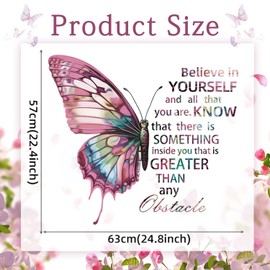Colorful Butterfly Wall Stickers Inspirational Quotes Wall Stickers Vinyl Butterfly Wall Art Stickers Mental Health Wall Sticker Positive Saying Wall Stickers for Kids Classroom Bedroom Wall Decor