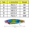 5pcs 30g Colorful Blade Shape Fishing Lures Metal Double Hook