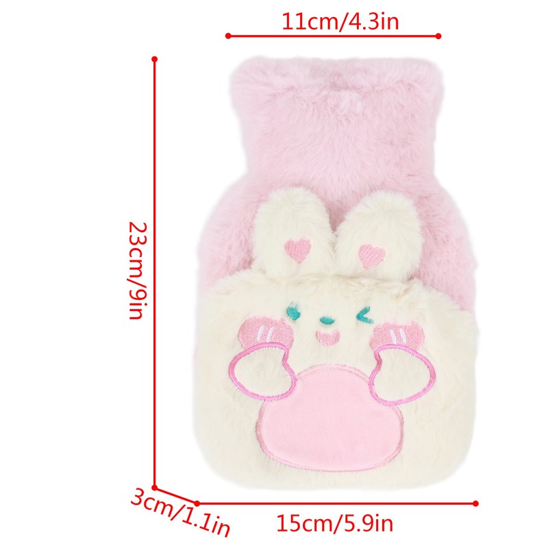 MilyaDE 350 ml Hot Water Bottle with Cover Plush Bed