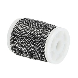 PATIKIL Archery Bow String Serving Thread 120 Yard/110M, 0.03" / 0.8mm Dia Bowstring Thread for Tying Peep Sight Nock Compound Recurve Bow, Black White