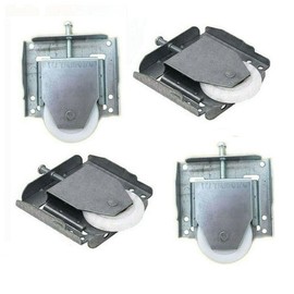 AcbbMNS 4pcs Sliding Wardrobe Door Roller Wheels for Closet Cabinet Wardrobe Nylon Single Wheel Pulley Floor Guide Castor