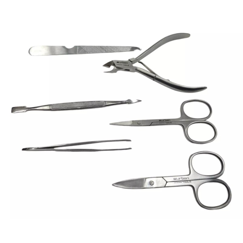 MKS TOOLS Kit Manicura Y Pedicura 6 Piezas Acero Inoxidable