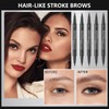 Microblading Eyebrow Pencil, 2-in-1 Dual Ended Eyebrow Pen with 4-Fork-Tip