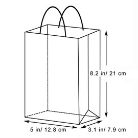 AZOWA Gift Bags Small Kraft Paper Bags with Handles (5 x 3.1 x 8.2 in, Light Purple, 25 Pcs)