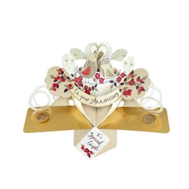 On Your Anniversary Pop-Up Greeting Card Original Second Nature 3D Pop Up Cards