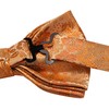 Gusleson Orange Bow Tie and Pocket Square Set for Men