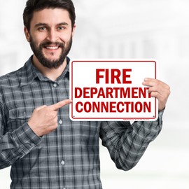 Fire Department Connection Sign, 10x14 Inches, Rust Free .040 Aluminum, Fade Resistant, Made in USA by My Sign Center