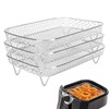 3 Layer Fryer Grilling Rack Stainless Steel Fryer Stakable Racks