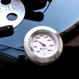 Lantelme Grill Thermometer Stainless Steel up to 450 °C Analogue Cooking Chamber Temperature Measurement on Grill Lid on Grill Hood Smoker Gas Grill Charcoal Grill Grill Thermometer BBQ