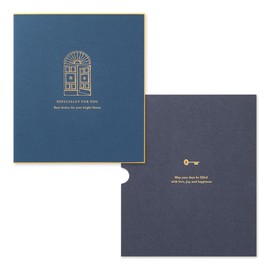 Midori 33277006 Shikishi Color Shikishi Bifold with Seal/Sleeve Case, Door, Navy Blue