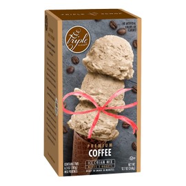 Triple Scoop Ice Cream Mix, Starter for use with Home Ice Cream Maker, Non-Gmo, No Artificial Colors or Flavors, Ready in Under 30 Mins (2, Coffee)