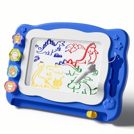 Magnetic Drawing Board Large Doodle Board Toddler Toys for Girls Boys 3 4 5 6 7 Year Old Kids, Montessori Preschool Educational Travel Toys Gifts Etch A Colorful Sketch Magnet Erasable Writing Pad