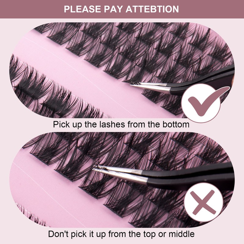 DIY Lash Extension Kit 126 Cluster Segmented Individual Eyelash Extension