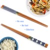 GLAMFIELDS Bamboo Chopsticks Reusable Japanese Style Lightweight 5 Pairs Ramen