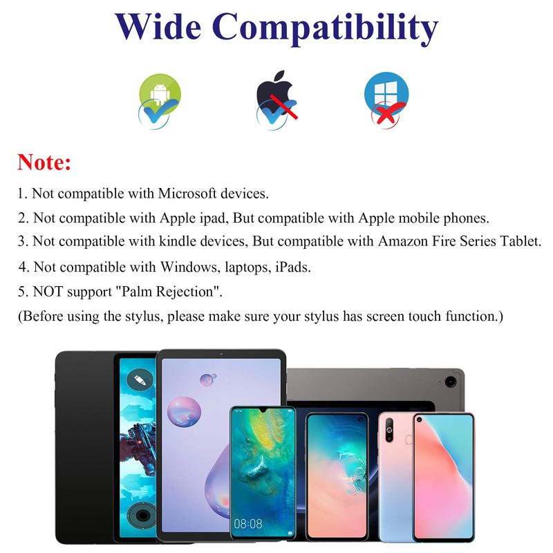 Kenkor Tablet Pen for Android, Stylus Pen for Touchscreen Purple