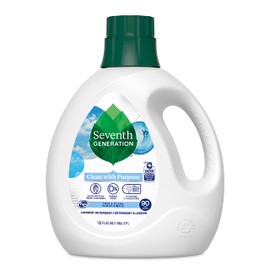 Seventh Generation Liquid Laundry Detergent, Free & Clear, 90 Loads, USDA Certified 97% Biobased, 135 Fl Oz