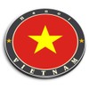1 x Round MDF Magnet - Hanoi Vietnam Flag Travel