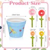 Flower Measuring Spoons Set in Pot - Ceramic Baking Measuring
