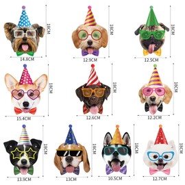 Dog Birthday Banner Dog Faces Themed Party Decorations Puppy Happy Birthday Banner Garland Sign for Kids Boys Girls Animal Theme Decorations Puppy Party Supplies