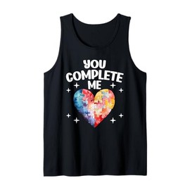 Matching Couple You Complete Me Love Quote Tank Top