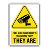 2 x 25cm Tall Funny Security Camera Sign Vinyl Stickers