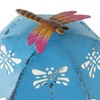 Solar Bird Feeder LED Floor Lamp with Feeding Tray Umbrella