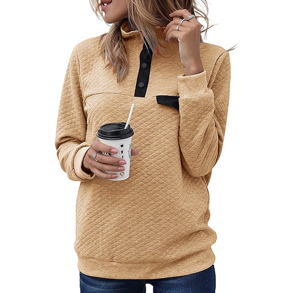 BTFBM Fall Fashion 2025 Quarter Zip Pullover Women Quilted Sweatshirt