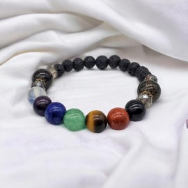 7 Chakra Diffuser Bracelet with orgonites