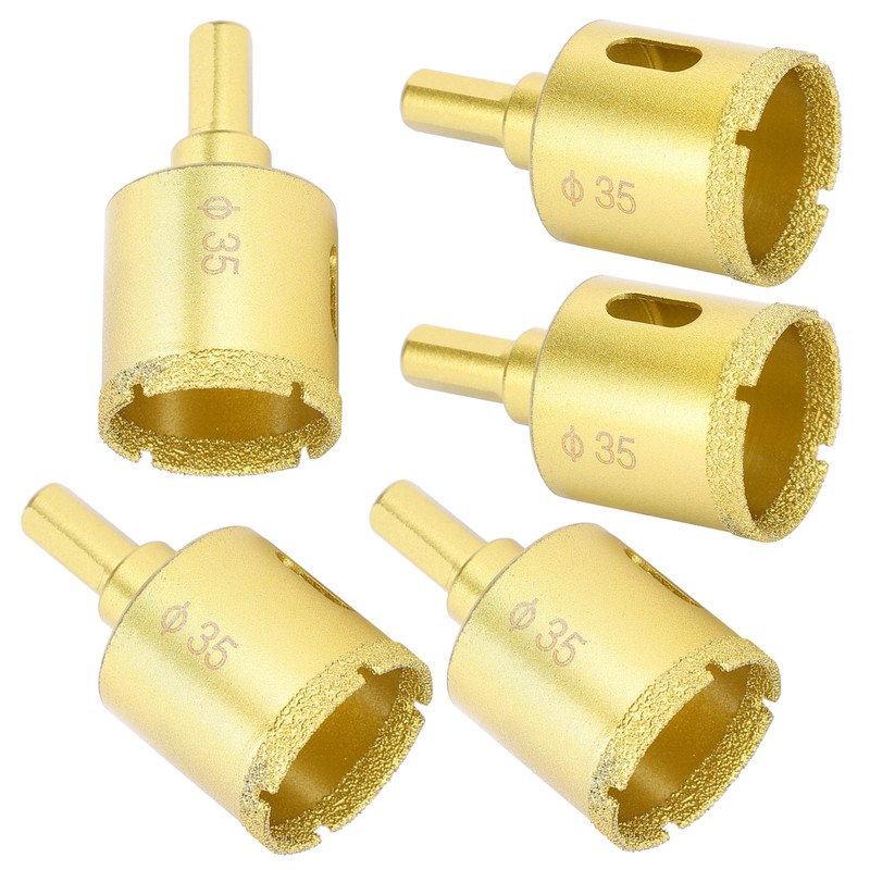 5Pcs Diamond Brazing Drill Bit Hole Saw Drilling Opener for