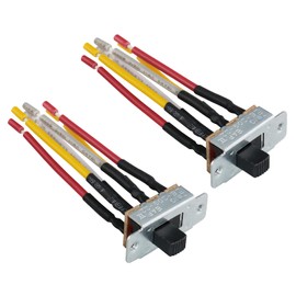 ZZLZX 2PCS 6A 125V, 3A 250V 6 Pin Canal Ceiling Fan Reverse Direction Slide Switch Reverse Toggle Switch (with 4 screws) ZE-209-22