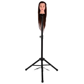 Adjustable Hairdressing Training Mannequin Manikin Head Tripod Stand Manikin Wig Doll Holder, Sturdy and