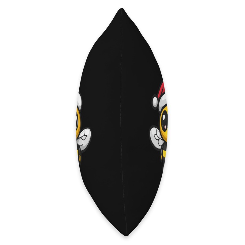 Cute Christmas Honey Bee Xmas Comic Throw Pillow