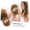 Mikinona 1pc Ceramics Bridal Hair Comb Elegant Wedding Hair Accessories