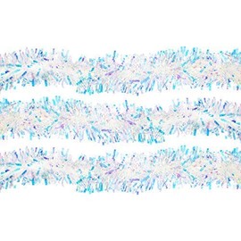 Robelli Sparkling Iridescent Christmas Tree Tinsel Decoration (6 meters)