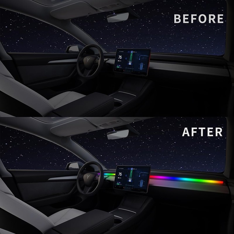FIVAVA Ambient Lighting Car, LED Interior Lighting for Car with