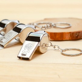 SUPVOX 10pcs Whistles Emergency Whistles Keychain for Referees Instructors Lifeguards